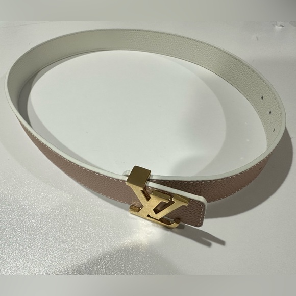 Louis Vuitton LV Initiales Reversible Pink / White Belt BRAND NEW Size 75 / 30MM